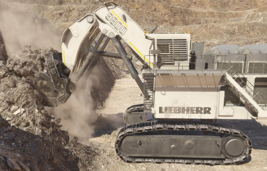 Mining Excavators: the LIEBHERR R9800