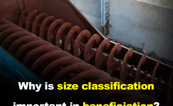Why is size classification important in beneficiation?