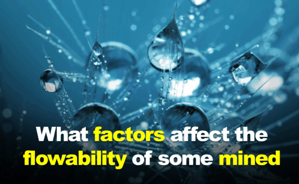 What factors affect the flowability of some mined particles?