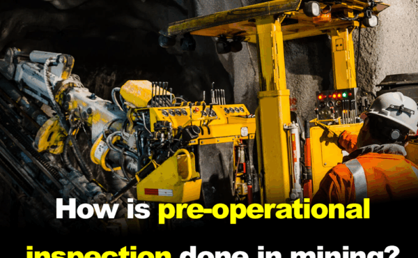 How is pre-operational inspection done in mining?