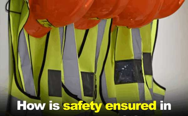 How is safety ensured in open space mining operations?