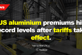 US aluminium premiums hit record levels after tariffs take effect