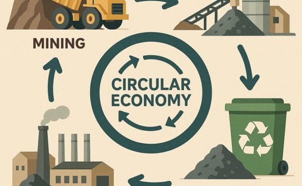 How can circular economy principles be applied to mining and mineral processing?