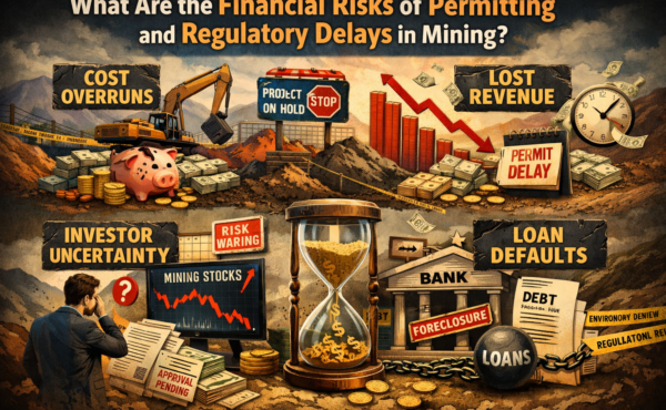 What are the financial risks associated with permitting and regulatory delays in mining?