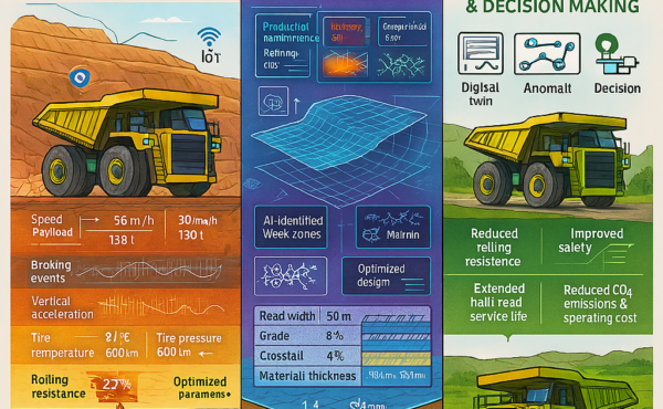 How can digital tools, truck telemetry, and AI be used to optimize haul road design and performance?
