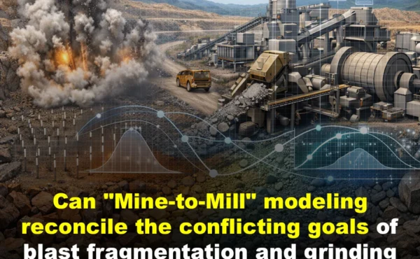 Can "Mine-to-Mill" modeling reconcile the conflicting goals of blast fragmentation and grinding circuit throughput?