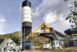 Using Mobile Concrete Batching Plants for Mine Roads and Processing Facilities