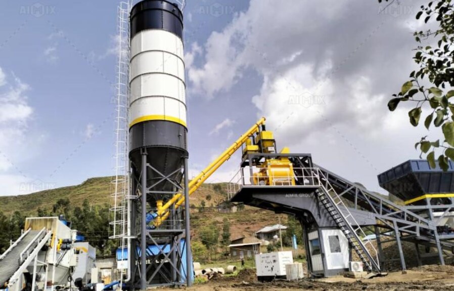 Using Mobile Concrete Batching Plants for Mine Roads and Processing Facilities