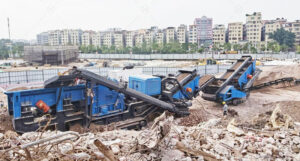 Andamine 200t track mobile impact concrete crushing plant