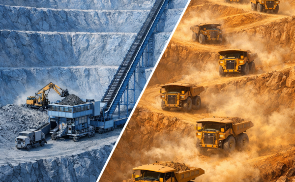 What are the advantages and limitations of in pit crushing and conveying (IPCC) systems versus conventional trucking?