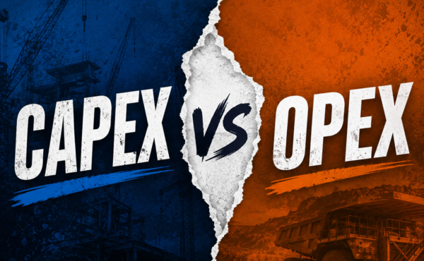What is the difference between capital expenditure (CAPEX) and operating expenditure (OPEX) in a mining context?