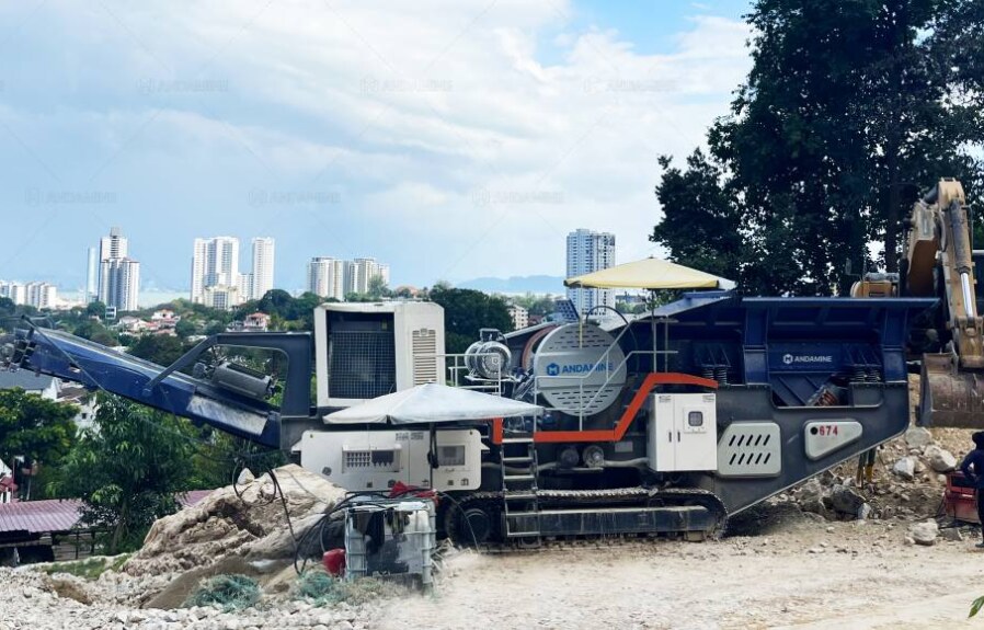 Portable Jaw Crusher Plant for Crushing Hard Rock Materials in Remote Mining Locations