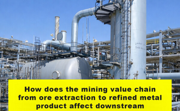 How does the mining value chain from ore extraction to refined metal product affect downstream processing and logistics decisions?