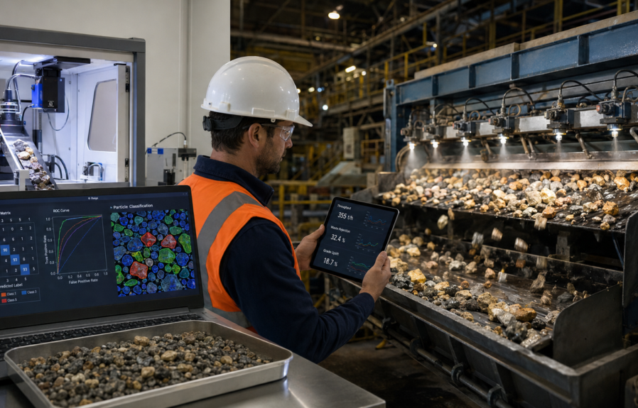 How is machine learning-based ore sorting research translating into commercial deployment outcomes?