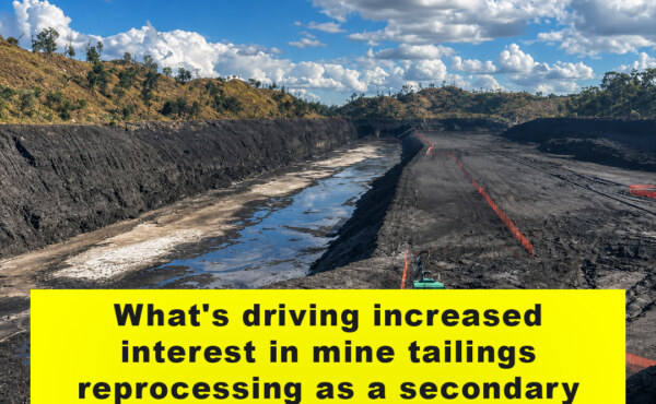 What's driving increased interest in mine tailings reprocessing as a secondary resource strategy?