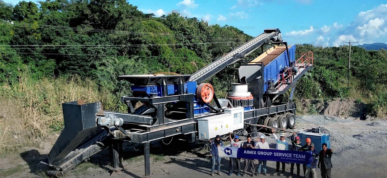 Andamine 50 TPH Mobile Stone Crushing Plant in El Salvador